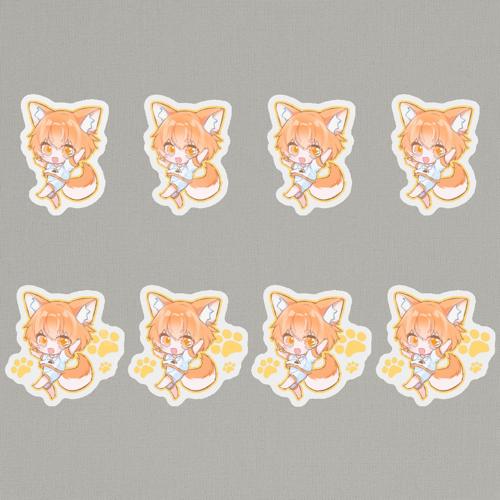 【Q版组】有无背景各4 - 异形全切贴纸8张亮膜